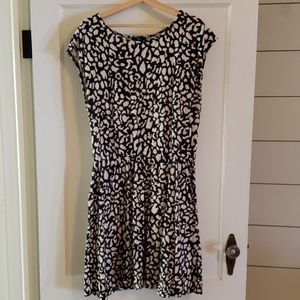 Black and white animal print dress